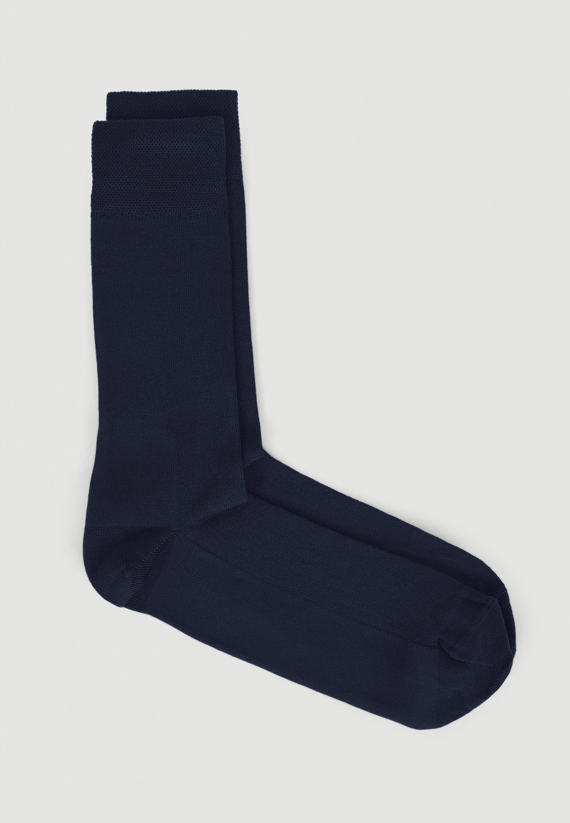 chaussettes coton bleu marine main