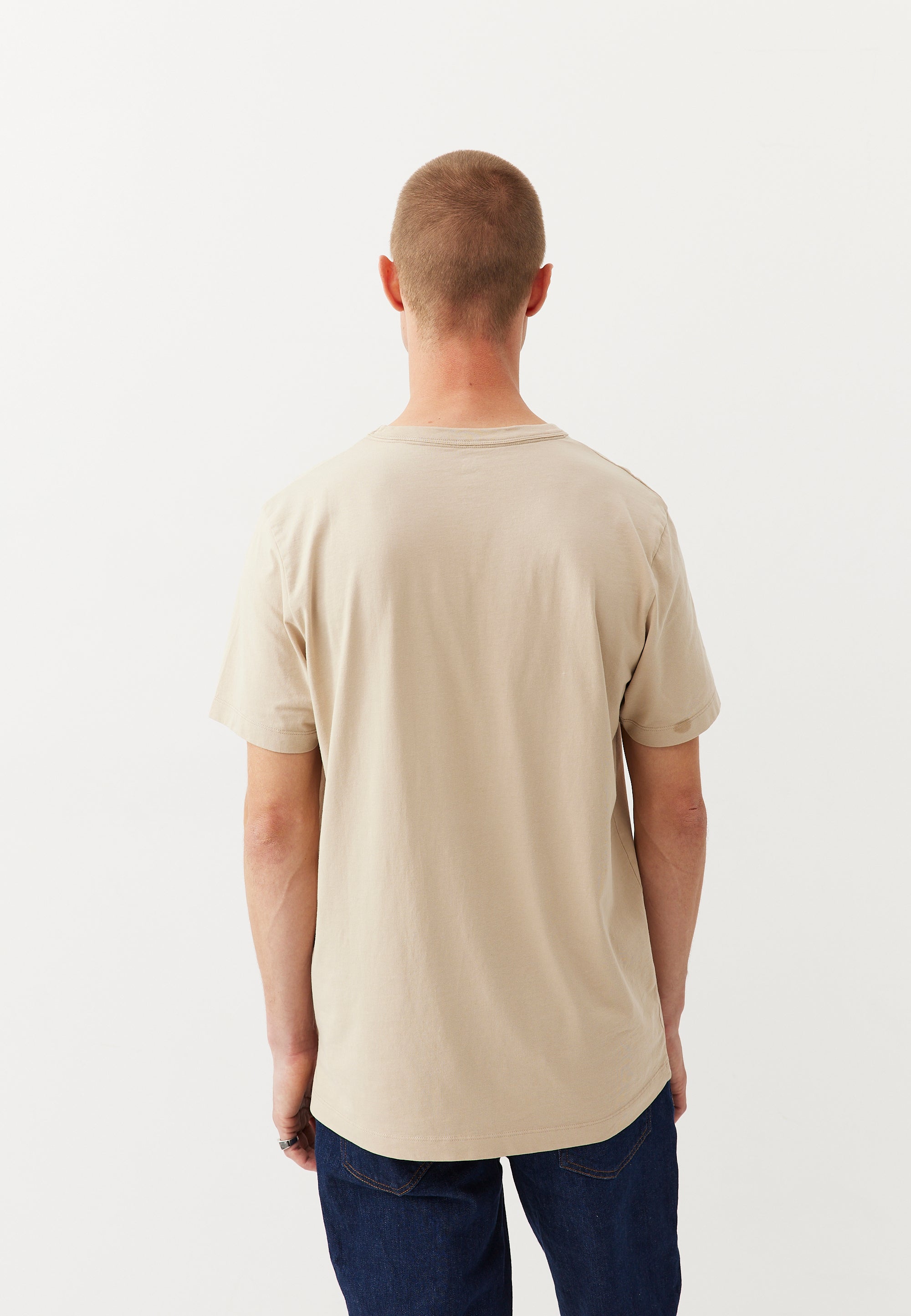 t-shirt coton bio loom Beige clair dos