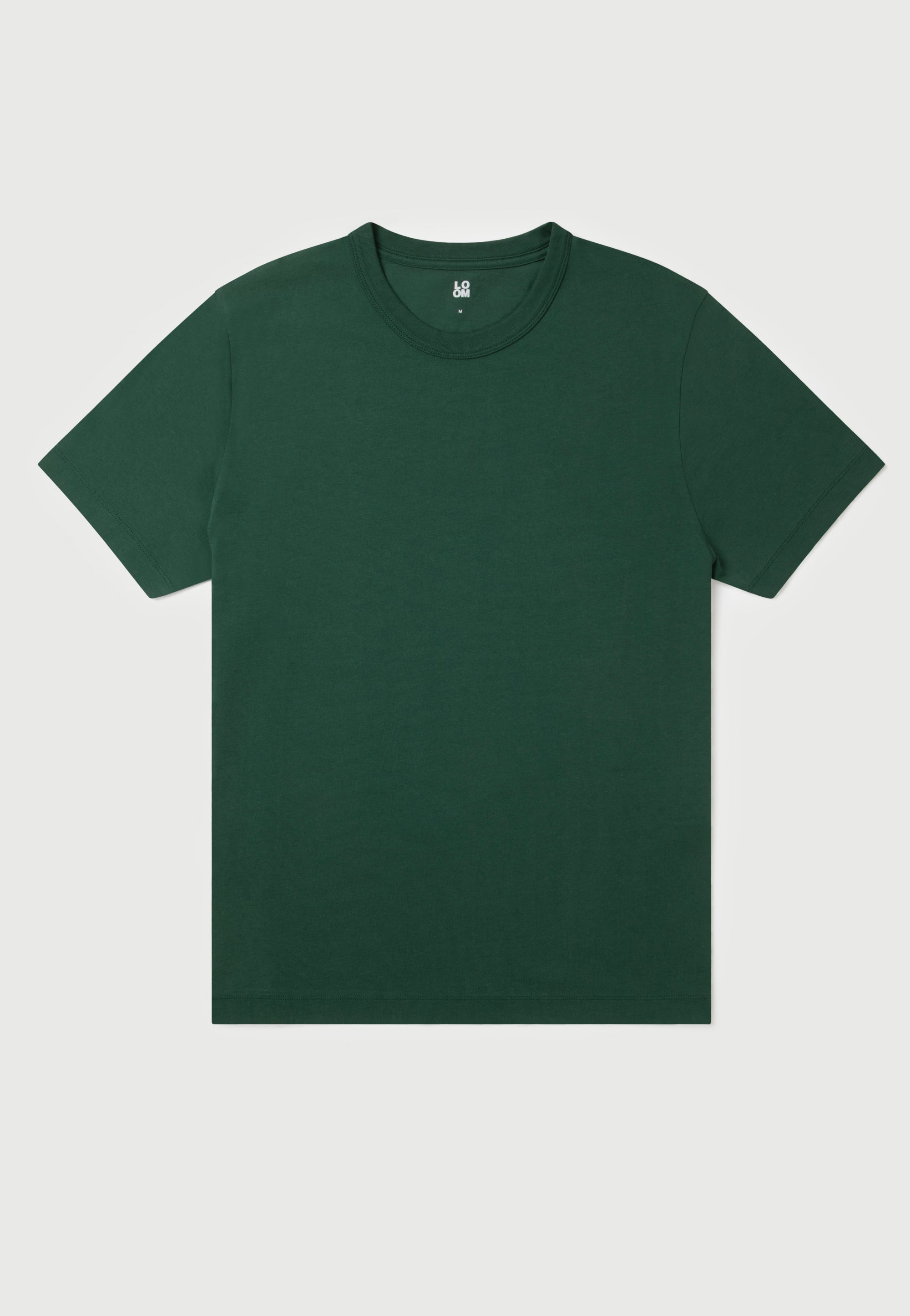 t-shirt coton bio Vert forêt main