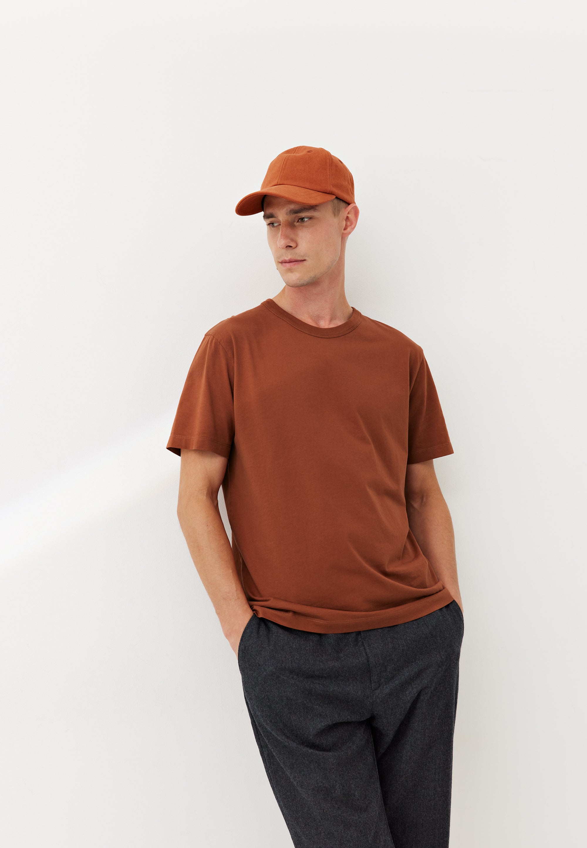 t-shirt coton bio loom terracotta main