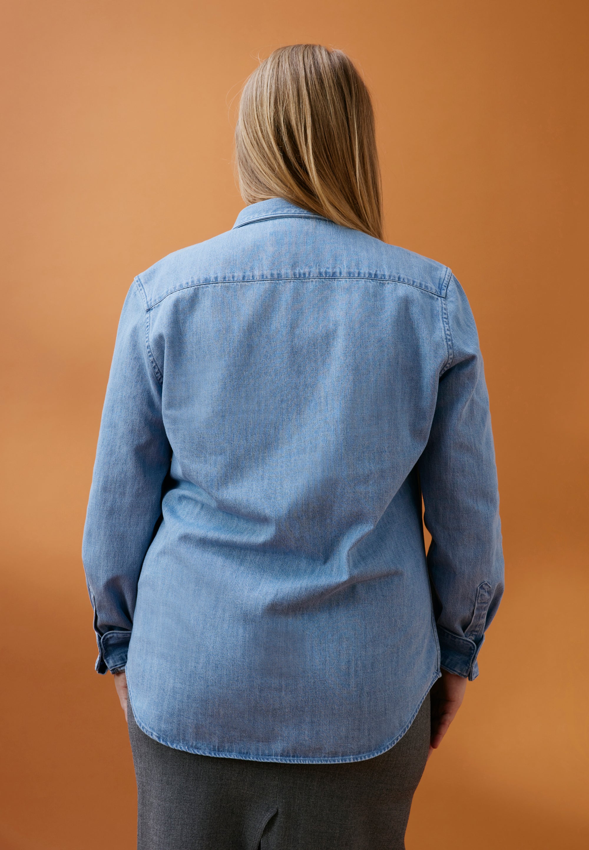 chemise en jean femme loom bleu clair dos